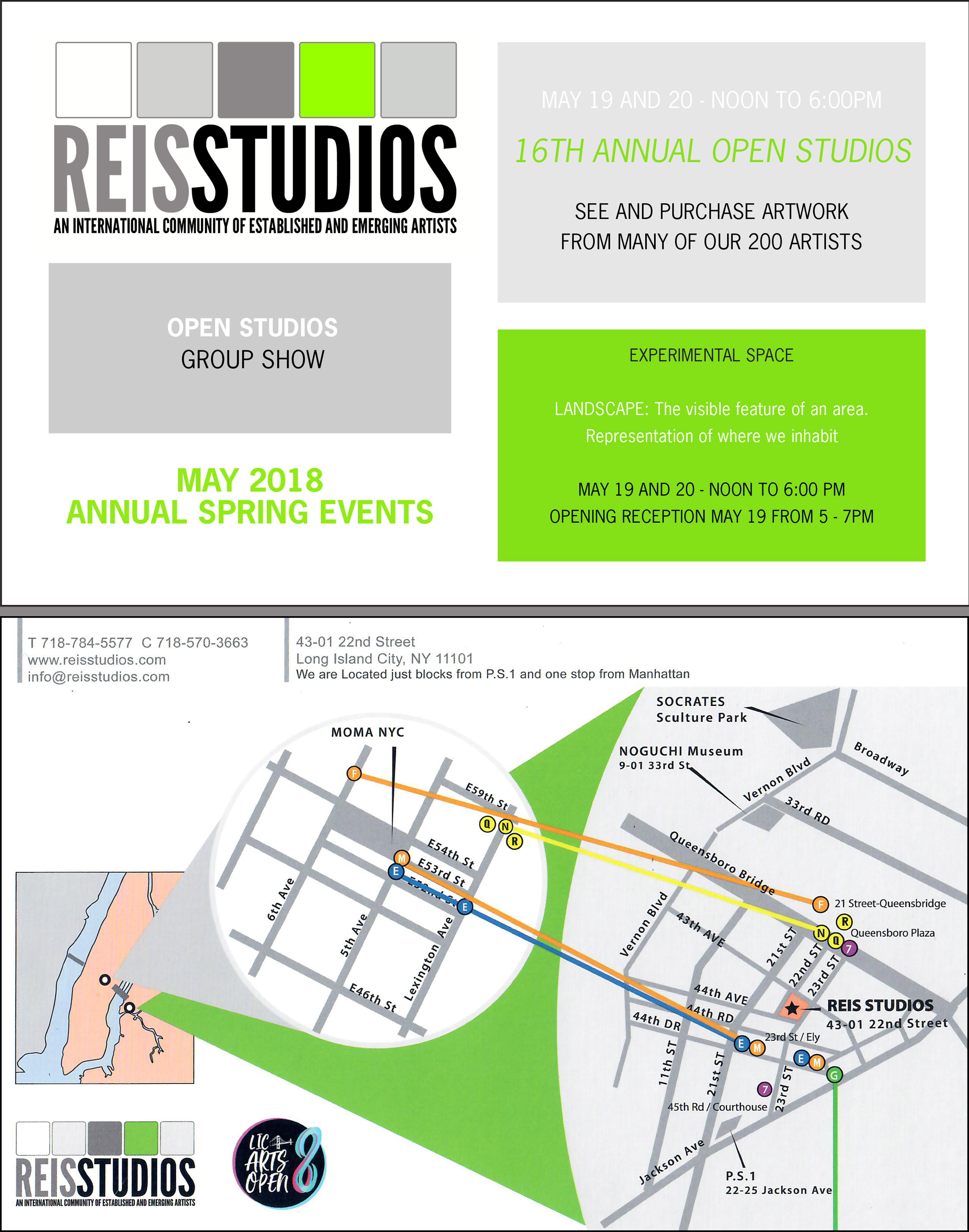 2018 Spring Open Studios Saturday and Sunday, May 19-20 12-6pm